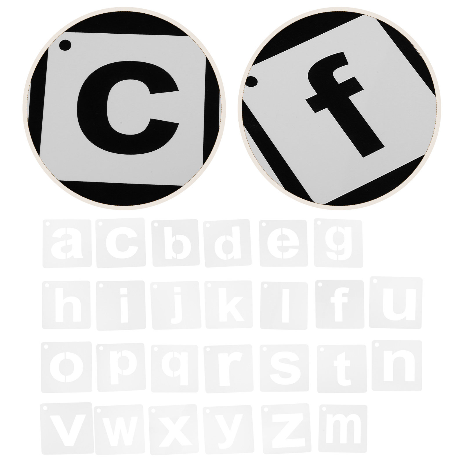 Art Craft Journals - 1Set Reusable A-Z Alphabet Stencil Templates