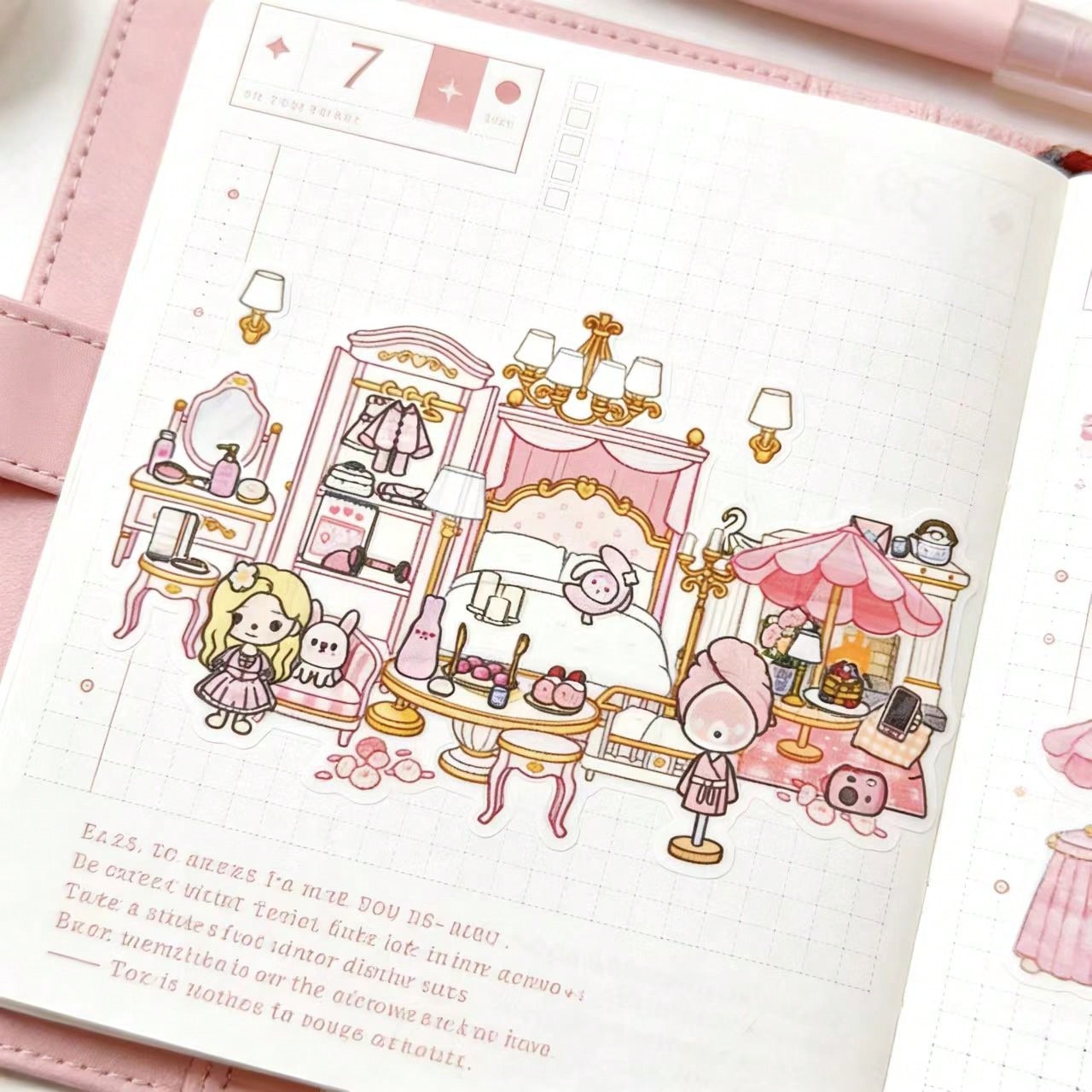 Art Craft Journals - Pink Sakura Tree Hotel Room DIY