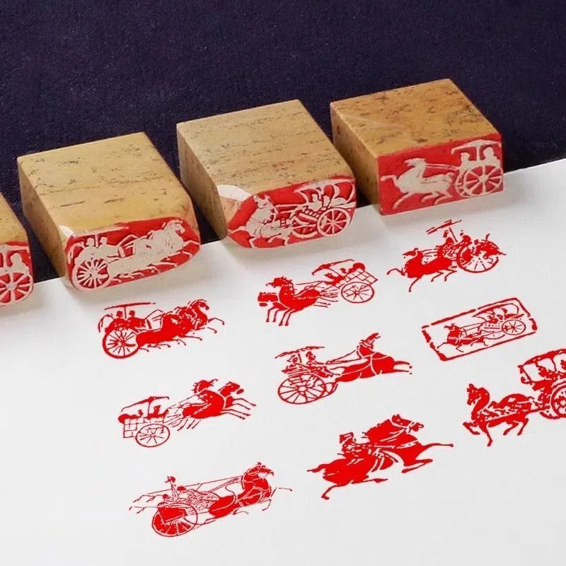 Chinese Art Craft - Natural Stone Finished Stamps Portable Ancient