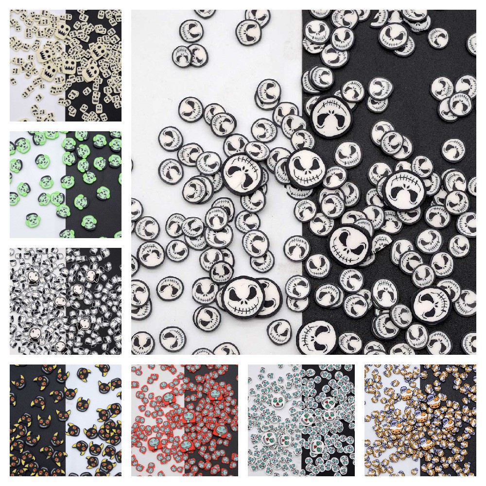 Art Craft Halloween - 100g/Lot Polymer Cute Halloween Ghost Skull