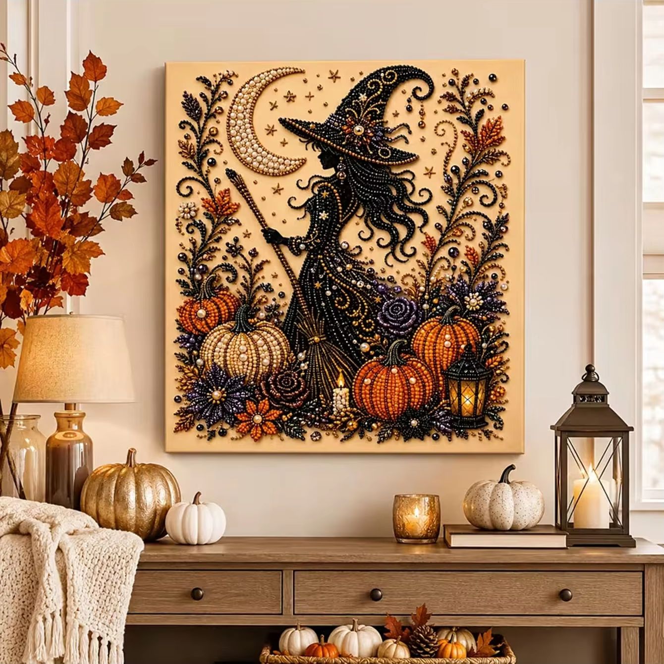 Art Craft Halloween - Halloween Ghost Pearl Art DIY Kit,