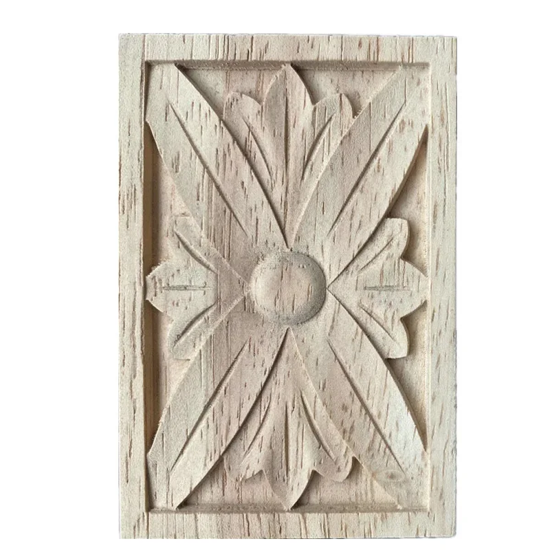 Art Craft Letter A - 9cm Wood Carved Corner Onlay Applique
