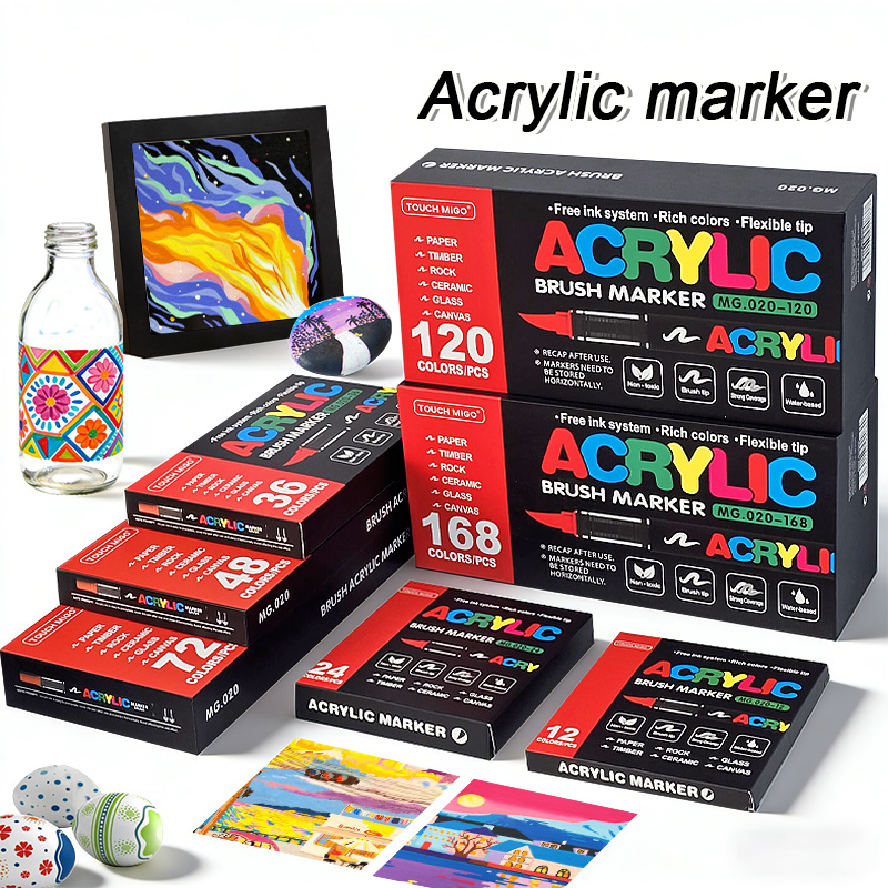 Illustration Marker Set - 12-168 ColorsProfessional Artist Acrylic Marker Set,