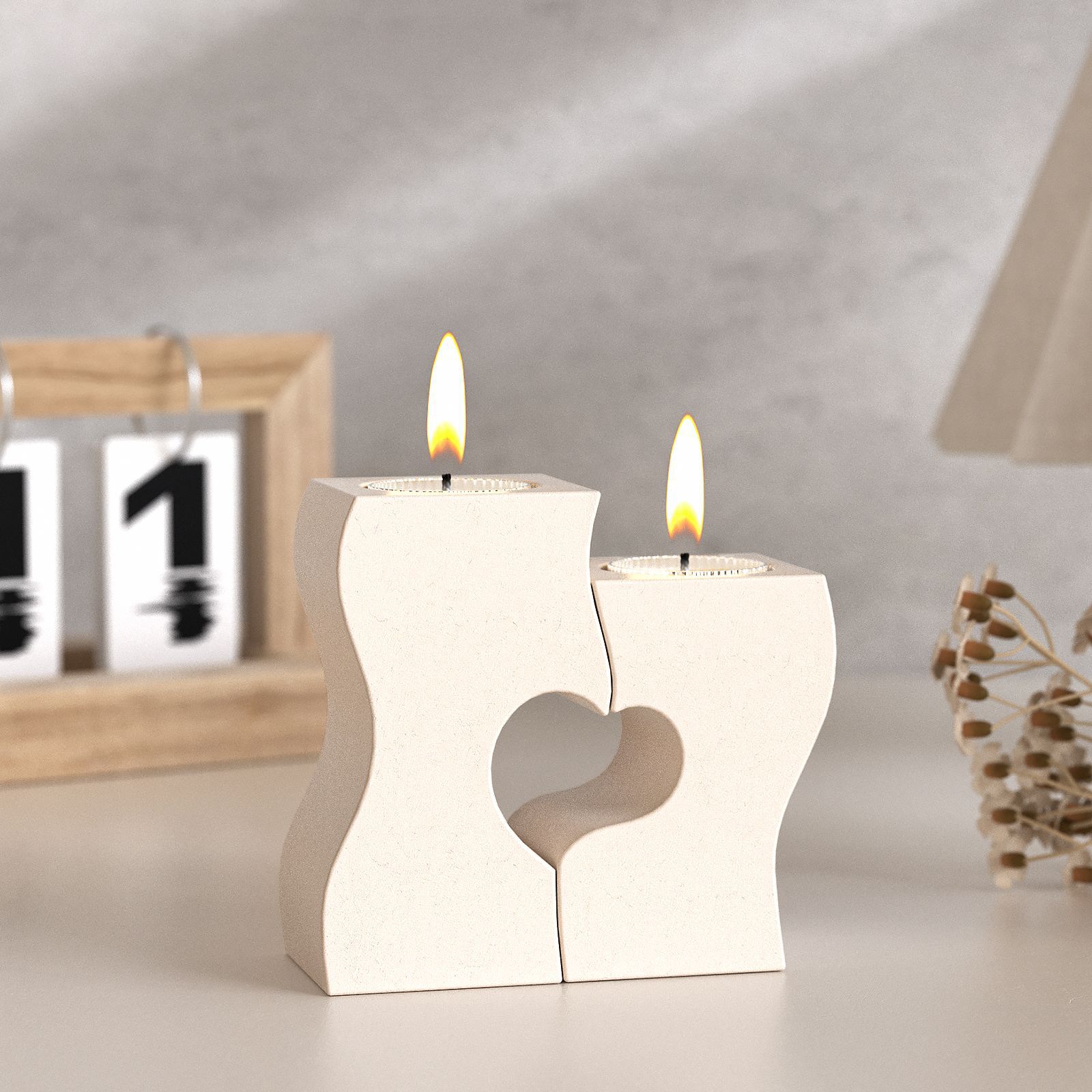 Art Craft Things - S Heart Candlestick Silicone Molds DIY