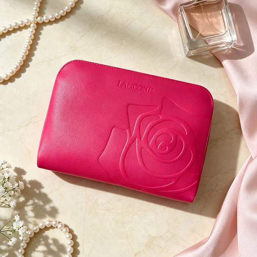 Art Craft Bag - Lancome PU Cosmetic Bag Bright Magenta