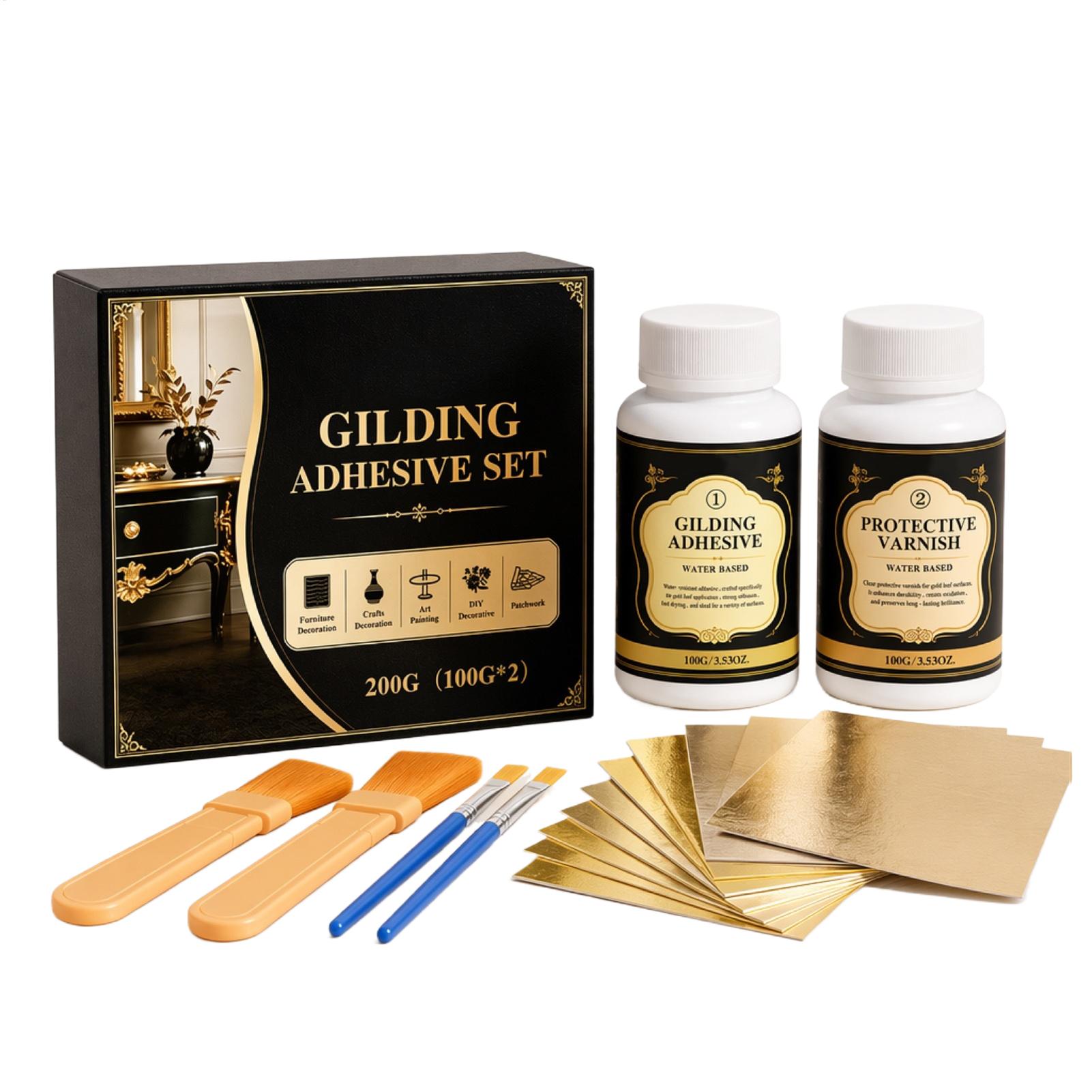 Art Craft With Leaves - Gilding Adhesive Water-Based Long-Lasting DIY Gilding