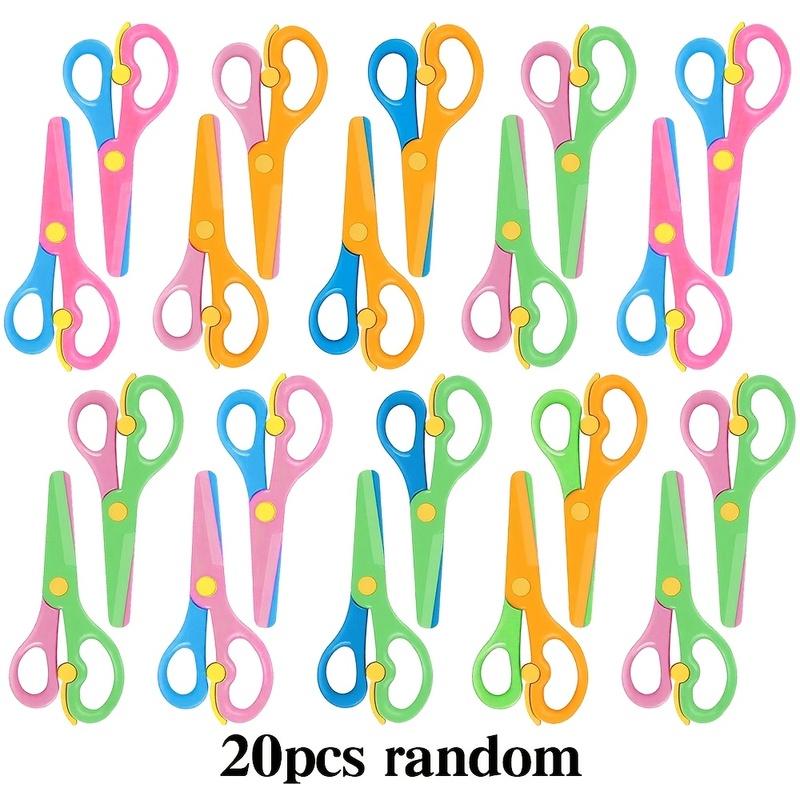 Art Craft Toddler - 10/20Pcs Kids Safety Plastic Scissors, Toddler