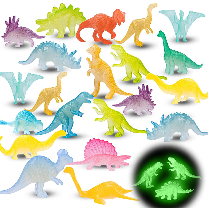 Art Craft Dinosaur - 12PCS Glow in Dark Mini Dinosaur
