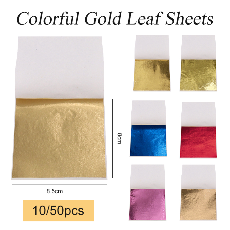 Art Craft With Leaves - 8x8.5cm Taiwan Imitation Gold Leaf Sheets
