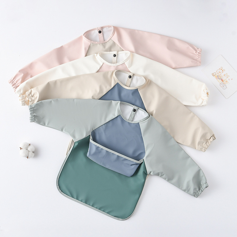 Kids Baby Long Sleeved PU Bibs - Art Craft Toddler review and price