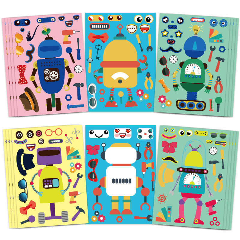 Assemble Robot Stickers For Ki - Art Craft Toddler review and price