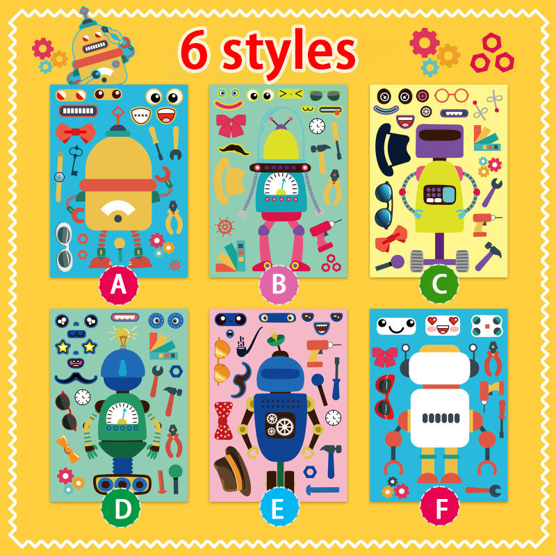 Assemble Robot Stickers For Ki - Art Craft Toddler review and price