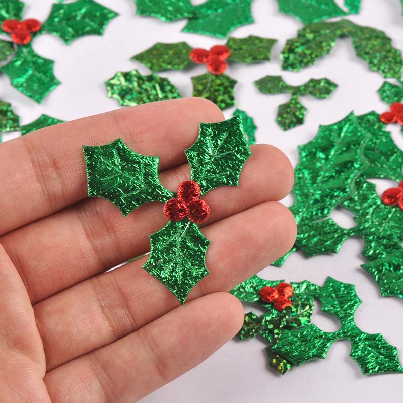 100Pcs 25-60mm Christmas Tree  - Art Craft With Leaves review and price