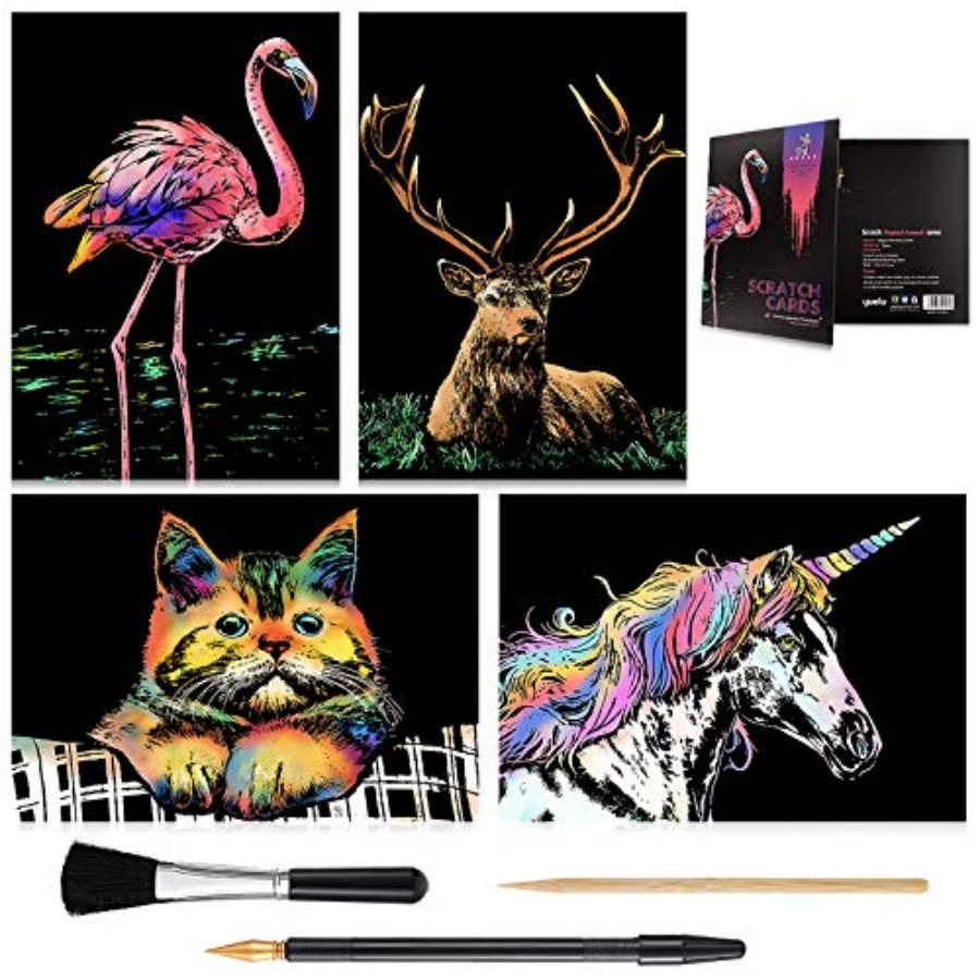 Rainbow Scratch Art Painting P - Art Craft Night review and price