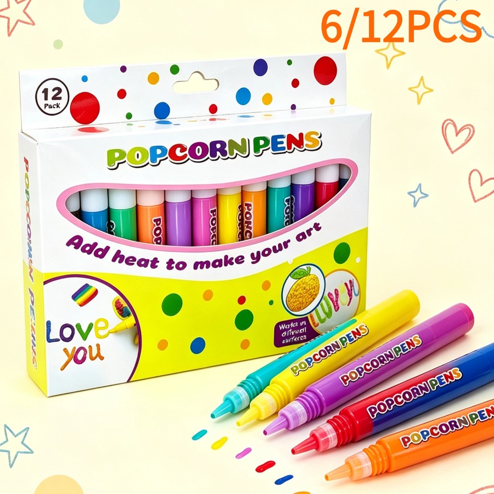 Magical Puffy Popcorn Pens Set - Illustration Marker Set review and price