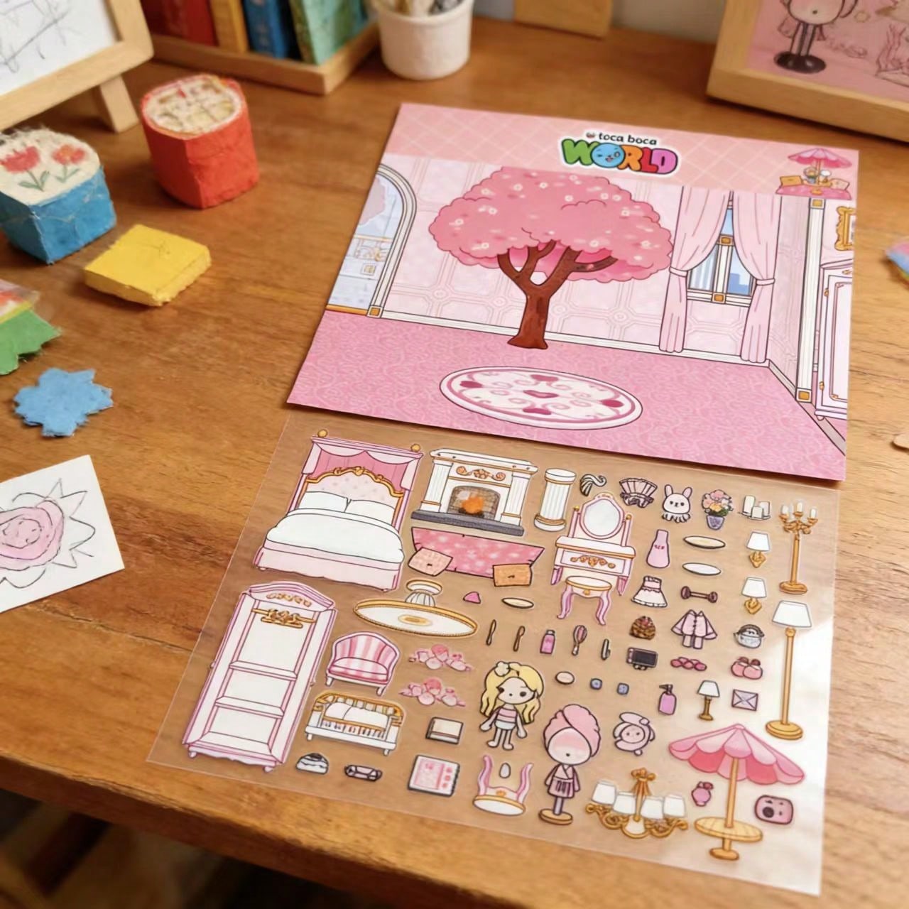 Pink Sakura Tree Hotel Room DI - Art Craft Journals review and price