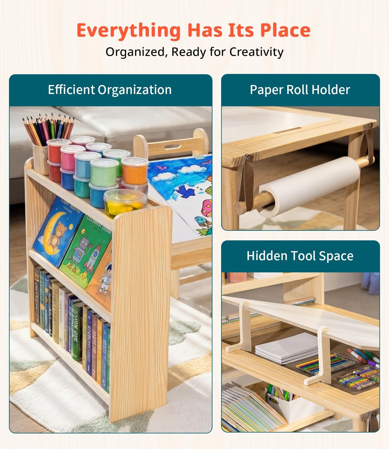 Kids Wooden Art Table 2 Chair  - Art Craft Toddler review and price