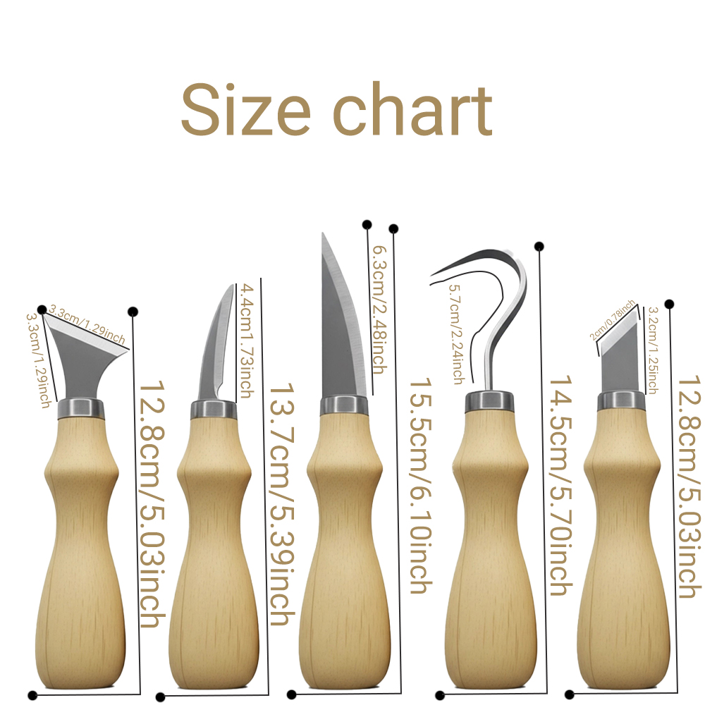 5PC Wood Carving Tools Set wit - Art And Craft Nature review and price