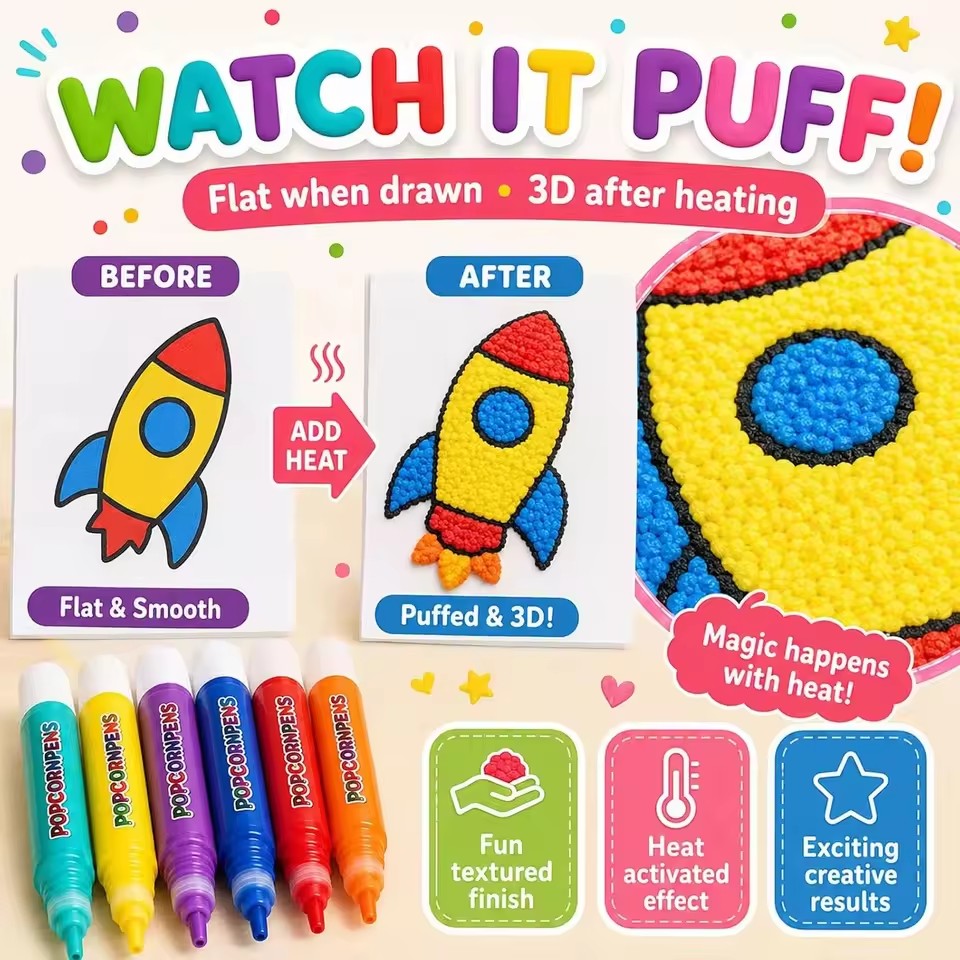 Puffy Popcorn Pen Set, Smooth  - Art Craft Journals review and price