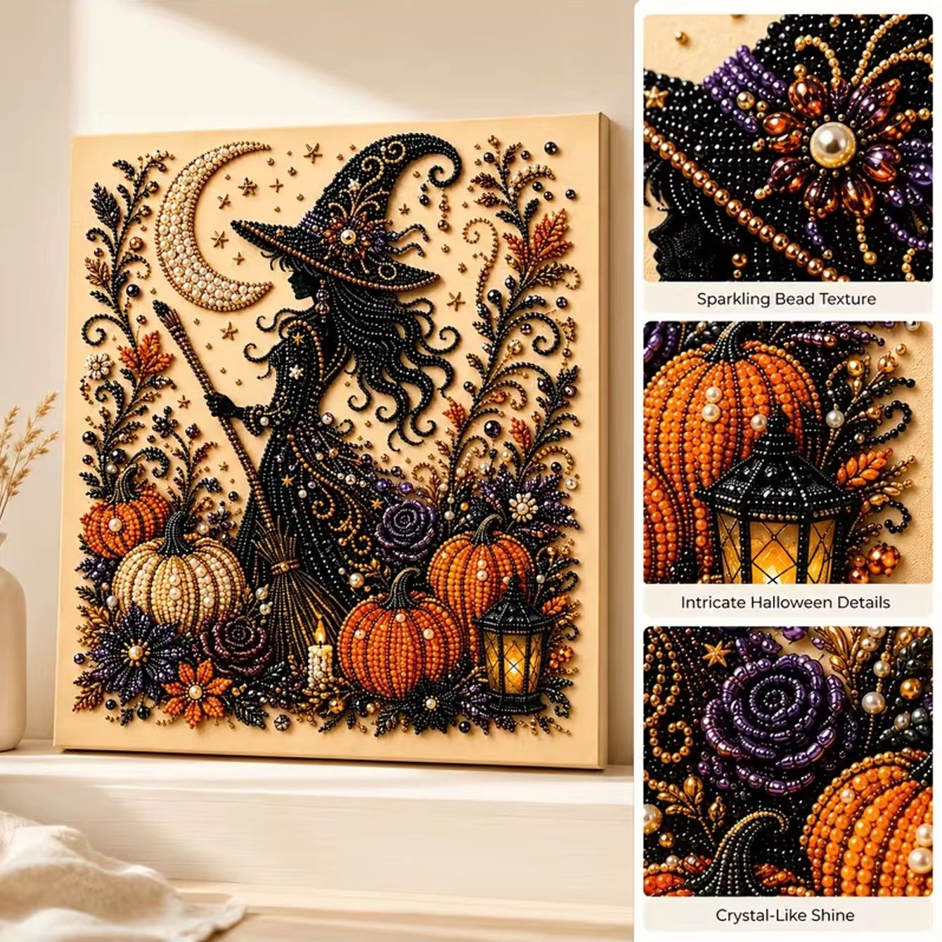 Halloween Ghost Pearl Art DIY  - Art Craft Halloween review and price
