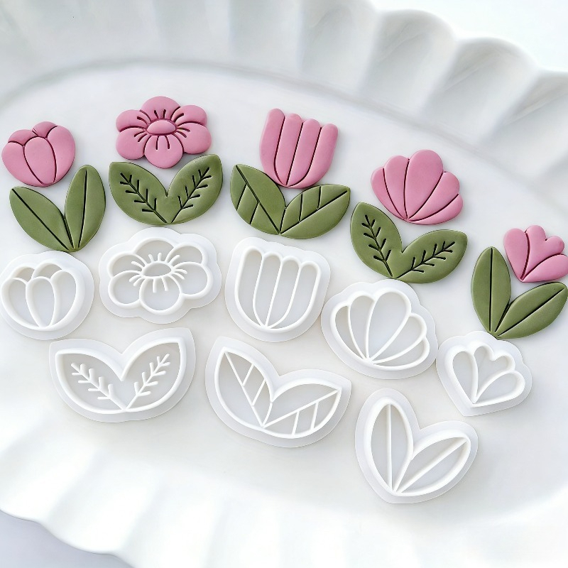 8Pcs Floral Leaf Polymer Clay  - Art Craft With Leaves review and price