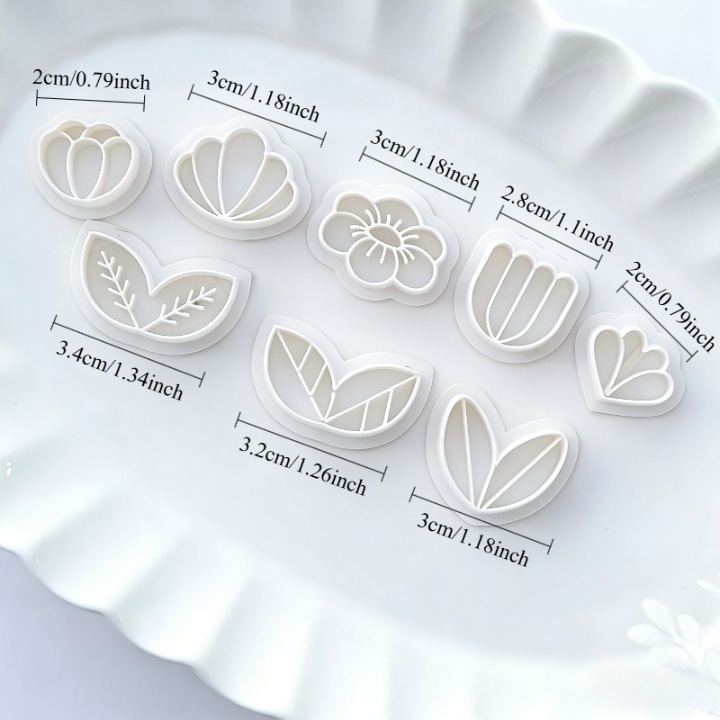 8Pcs Floral Leaf Polymer Clay  - Art Craft With Leaves review and price