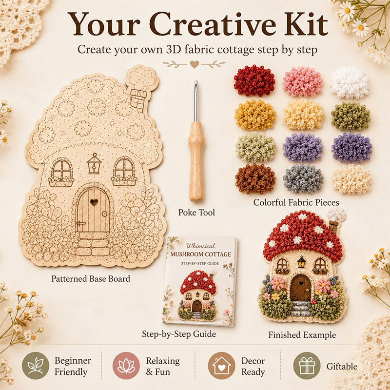 3D Mushroom House Poke Art DIY - Art Craft Store review and price