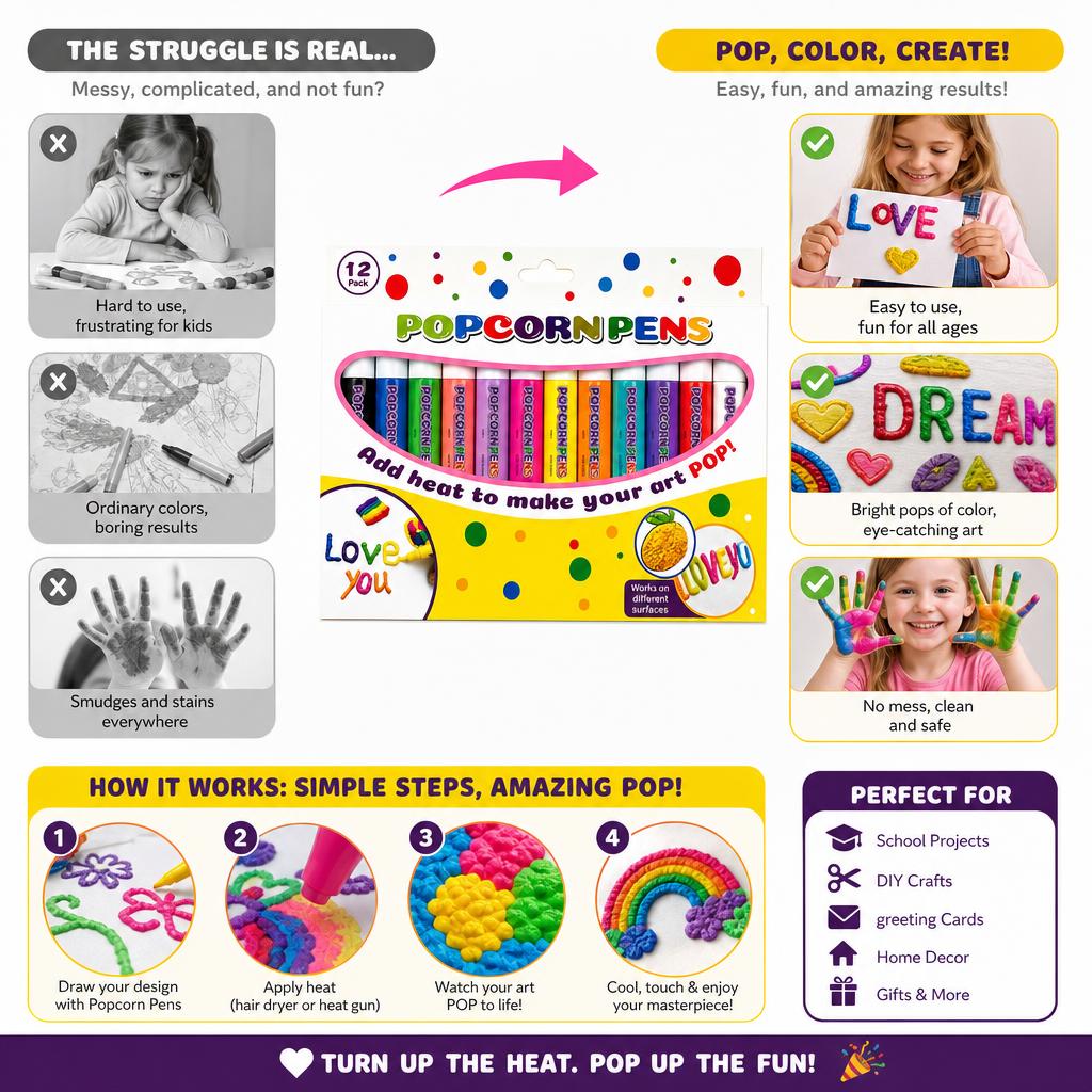 12 Color 3D Magic Heat Activat - Art Craft Journals review and price