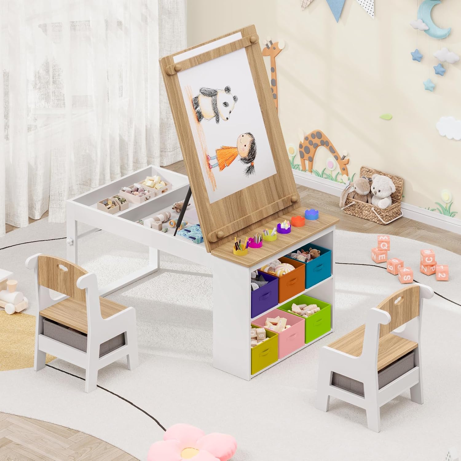 Kids Art Table and Chairs, Tod - Art Craft Toddler review and price