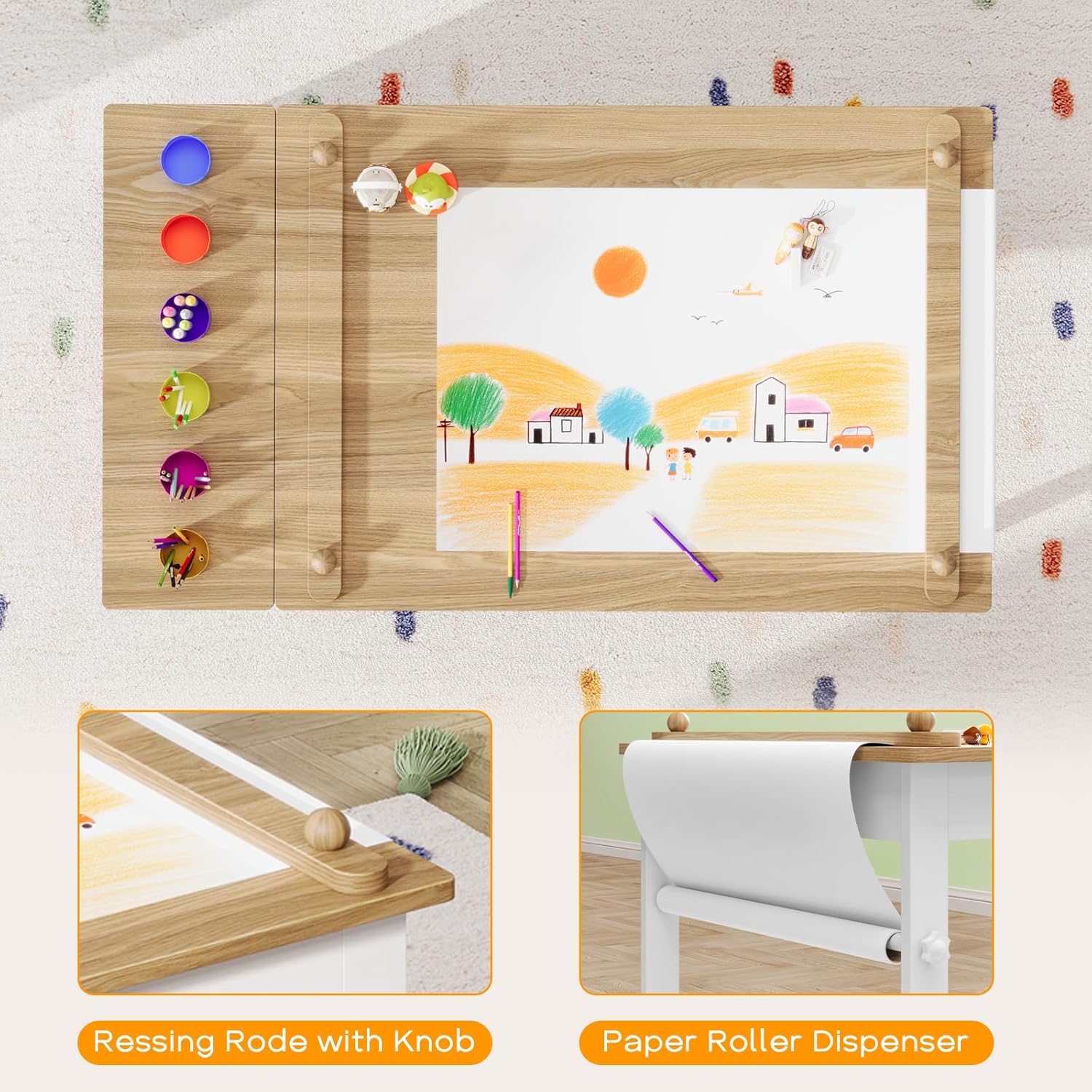 Kids Art Table and Chairs, Tod - Art Craft Toddler review and price