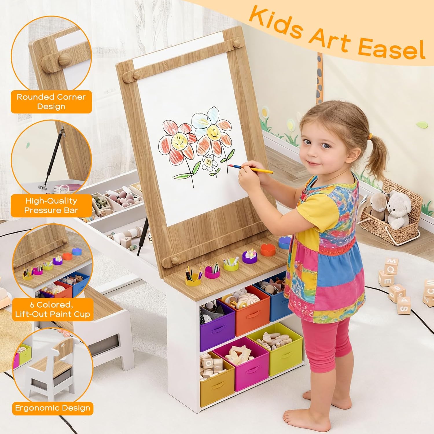 Kids Art Table and Chairs, Tod - Art Craft Toddler review and price