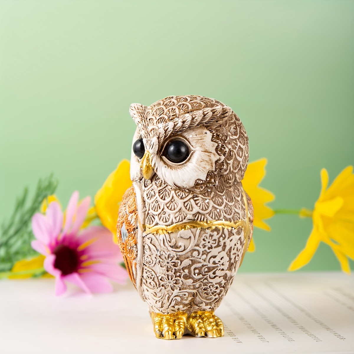 New Trendy Resin Owl Statue Vi - Tv Art And Craft review and price
