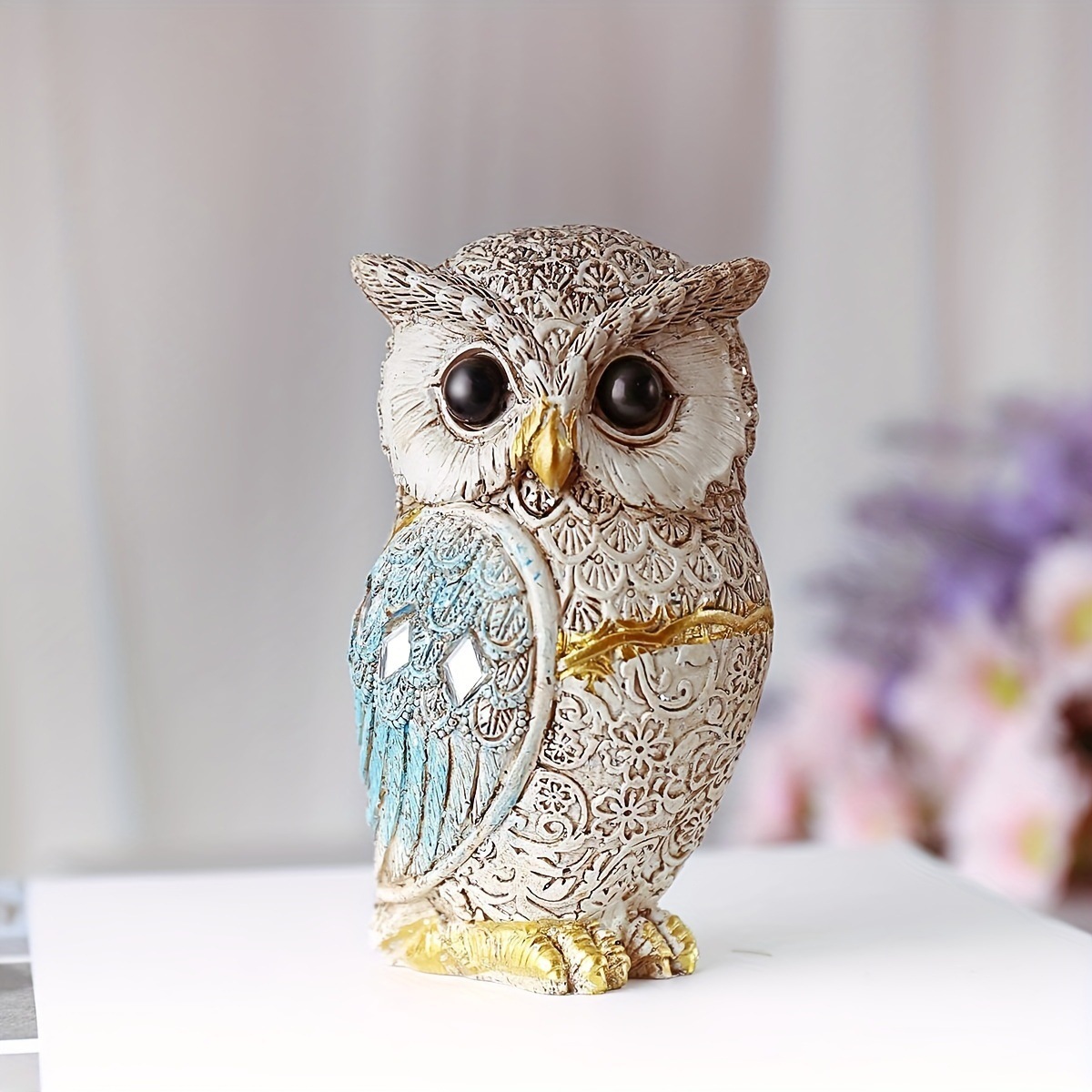 New Trendy Resin Owl Statue Vi - Tv Art And Craft review and price