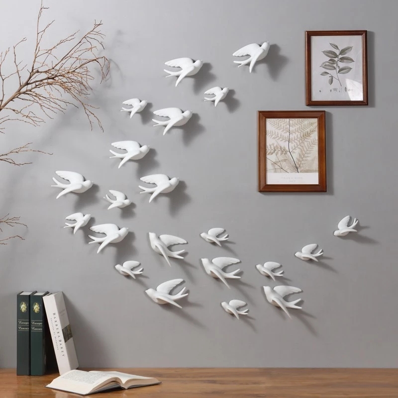 Creative Ceramic Birds Wall Ha - Tv Art And Craft review and price