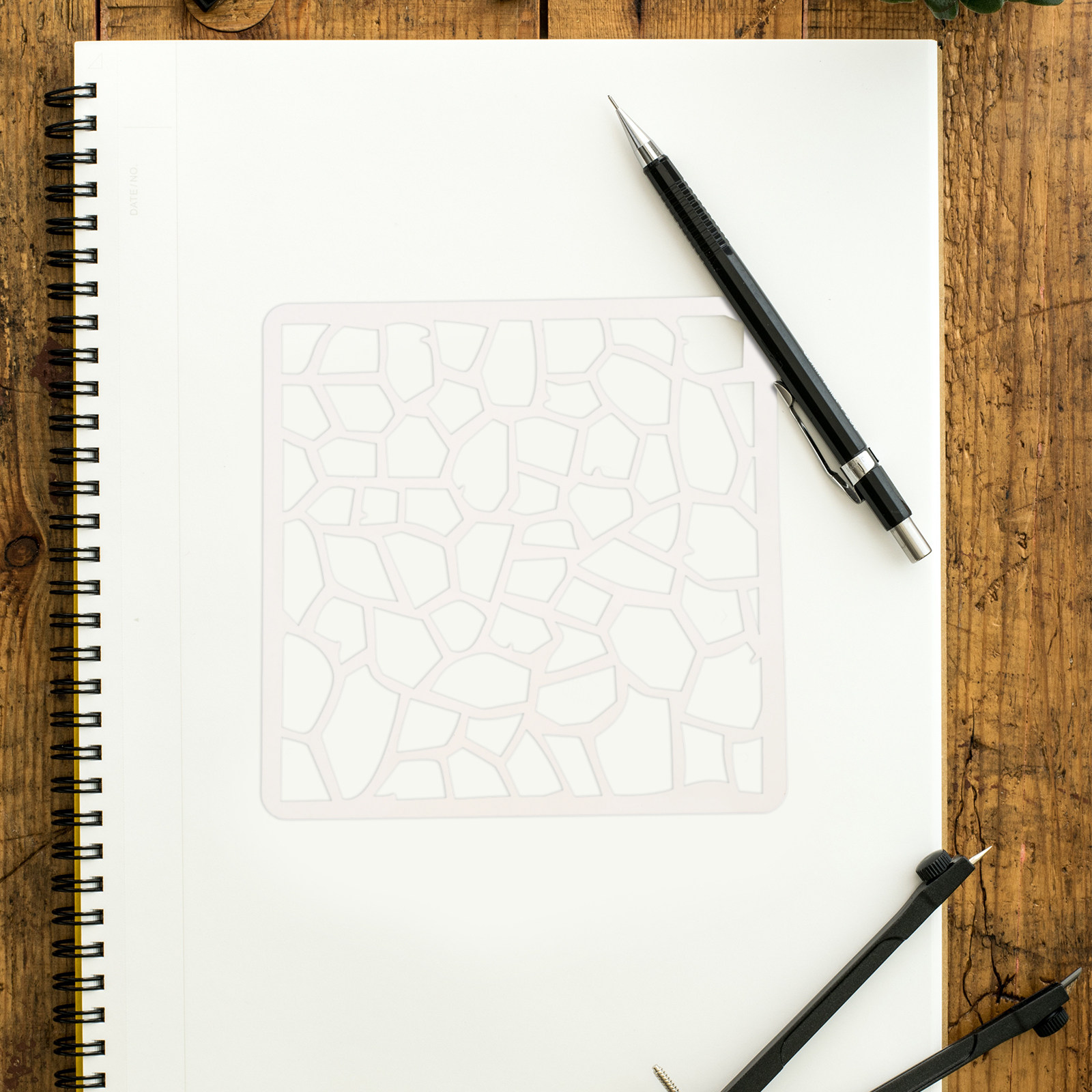 Geometric Stencils Reusable Pe - Art Craft Journals review and price