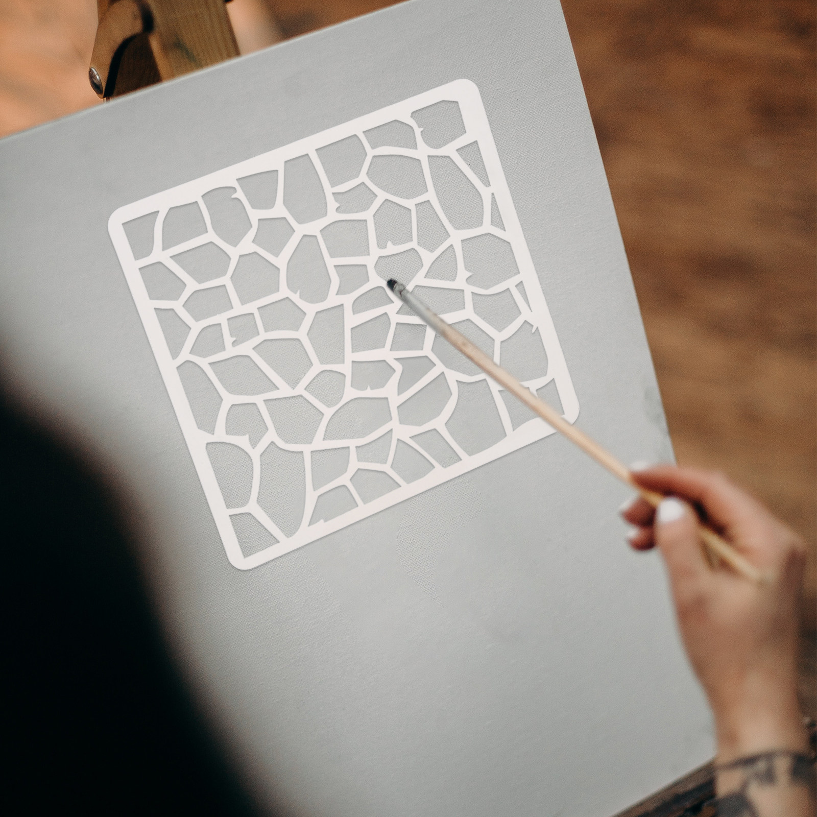 Geometric Stencils Reusable Pe - Art Craft Journals review and price