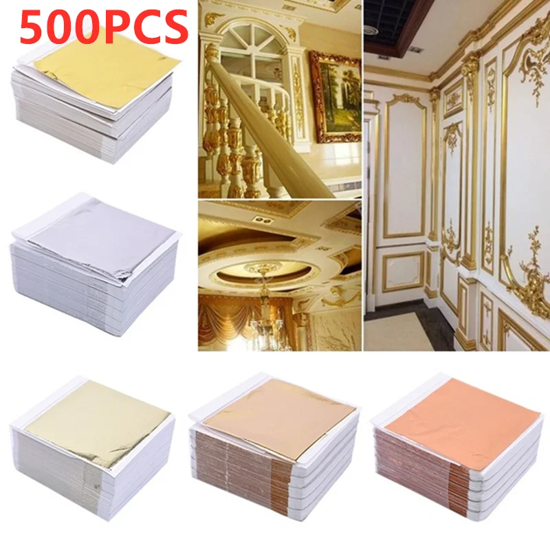 500 Sheets Imitation Gold Silv - Art Craft With Leaves review and price