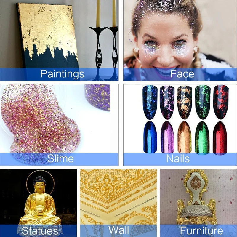 500 Sheets Imitation Gold Silv - Art Craft With Leaves review and price