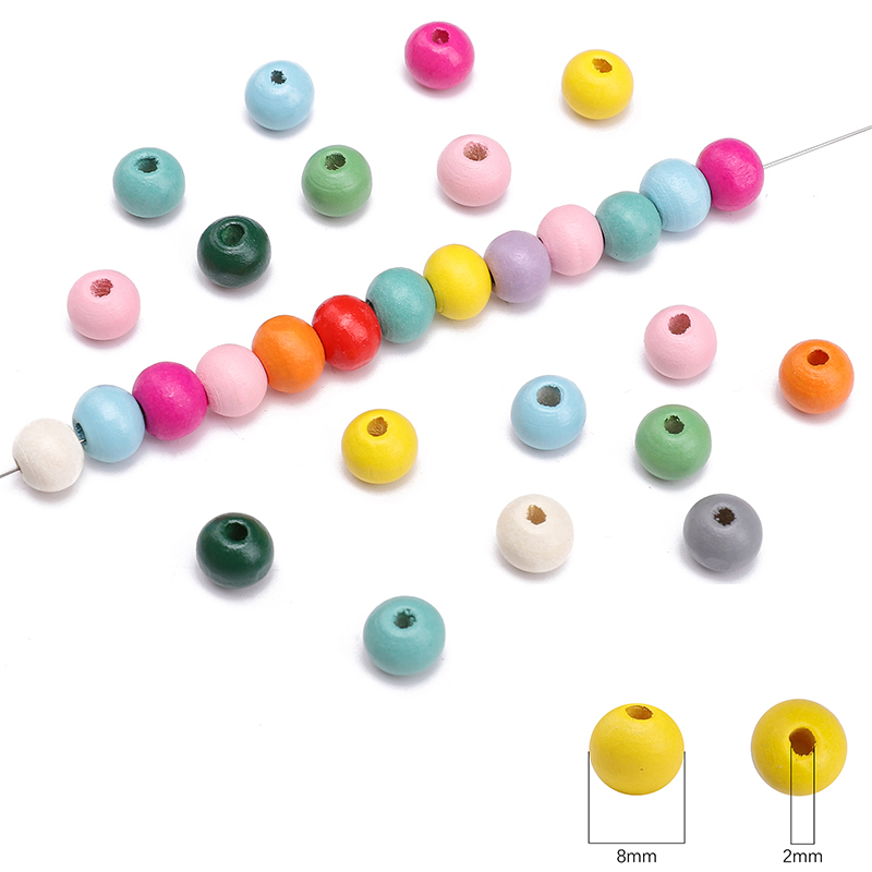 8mm 50Pcs/Bag Wooden Solid Col - Art Craft Bag review and price