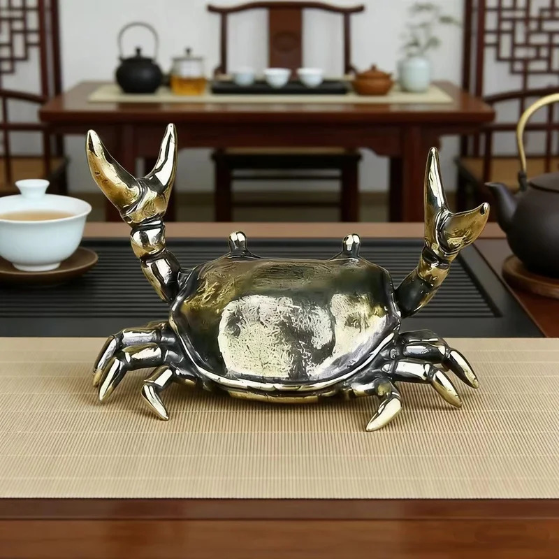 Brass Crab Sculpture Weightlif - Art Craft Furniture review and price