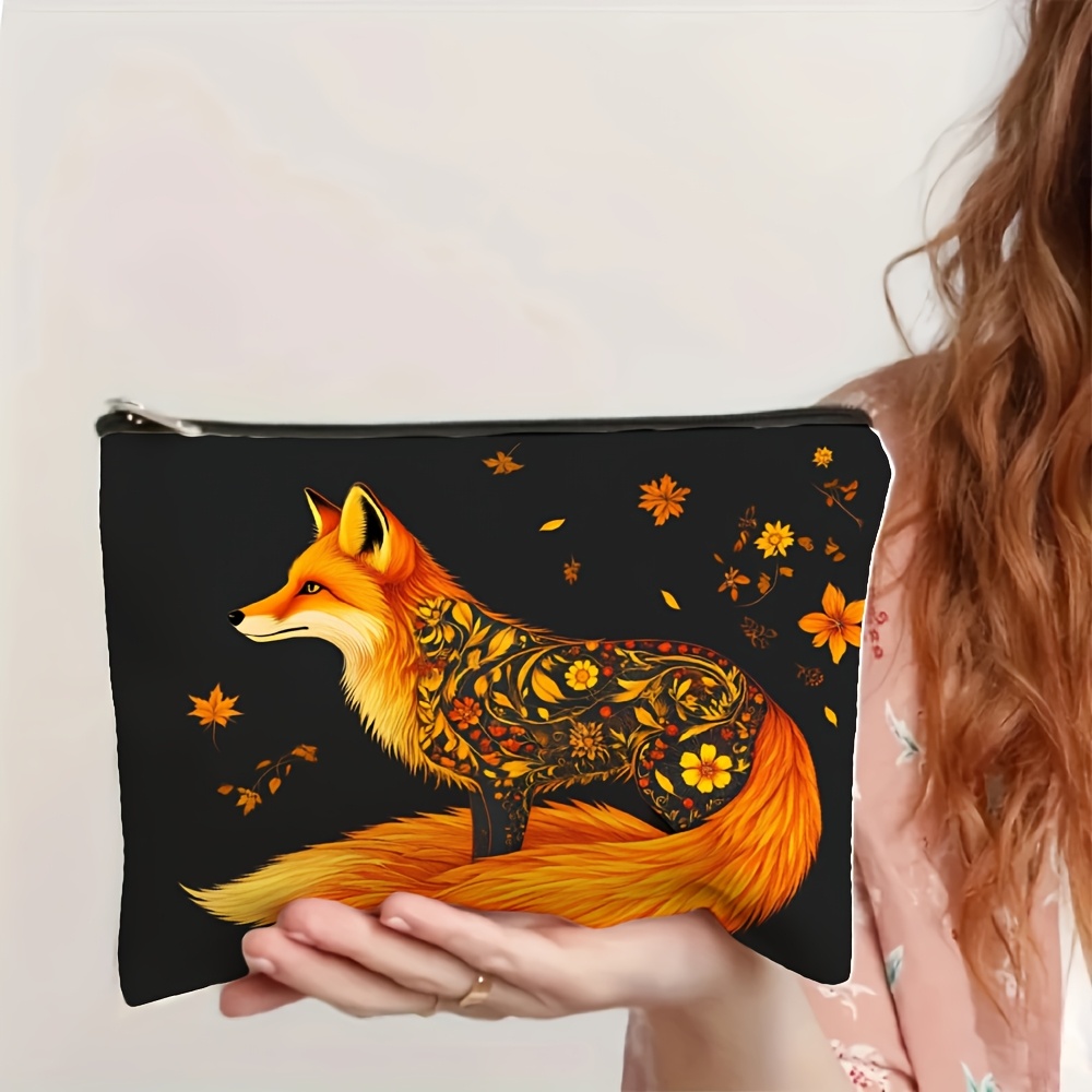 A Fox and Floral Pattern Makeu - Art Craft Bag review and price
