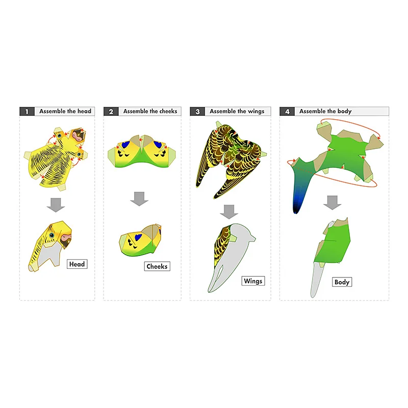 Budgerigar Parrot Bird Handmad - Art And Craft Nature review and price
