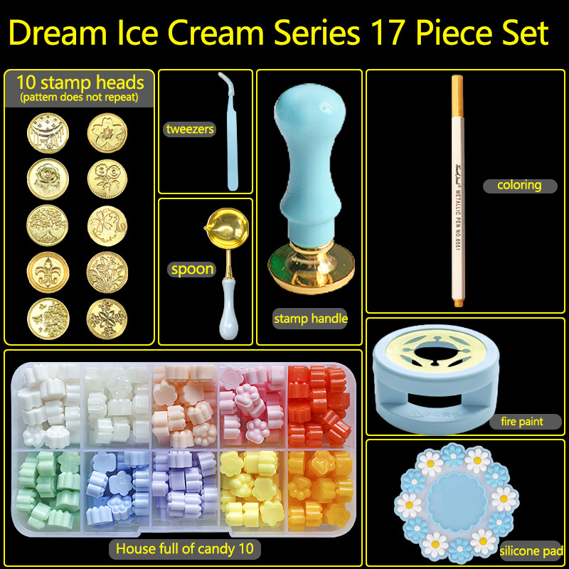 17PC/1Set Wax Seal Stamp Kit L - Batik Wax Kit review and price