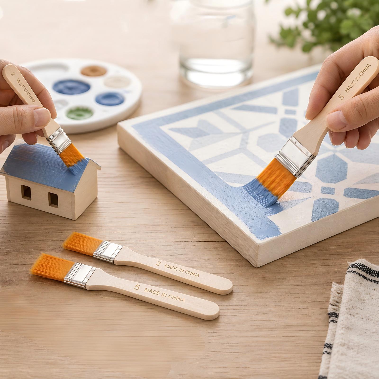 Nylon Paint Brush Set, 5PCS Fl - Art Craft Furniture review and price