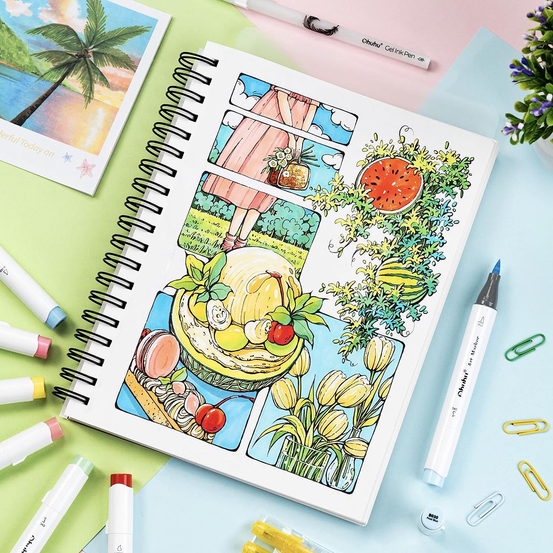 Ohuhu Honolulu Marker Pen Set  - Illustration Marker Set review and price